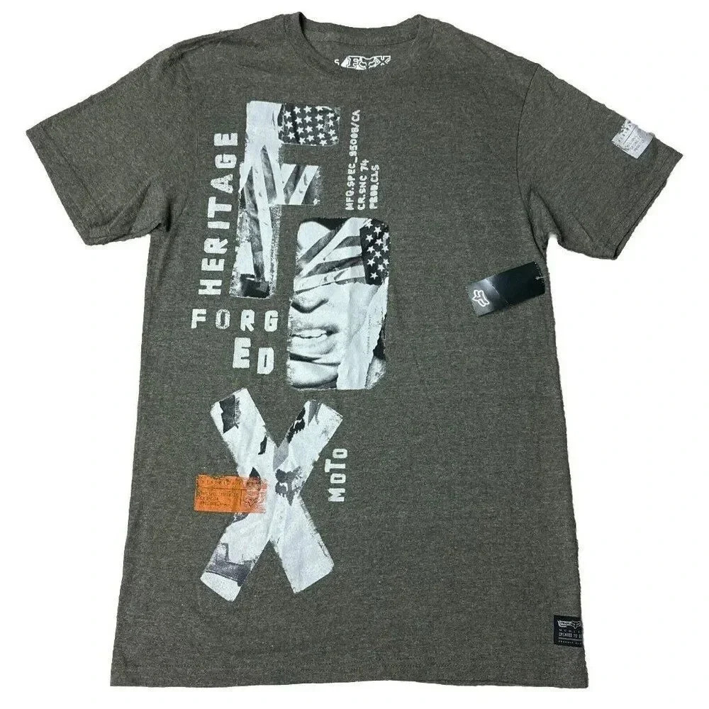 FOX Racing Soul Lock T-Shirt S Heritage Motocross Forged "created to destroy"